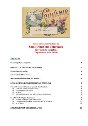 Historique de Saint Donat