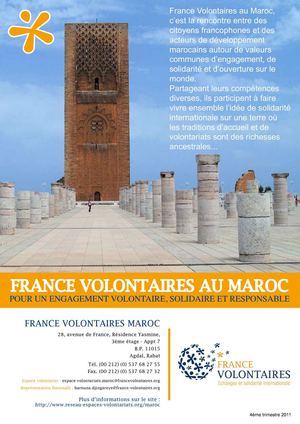 Plaquette France Volontaires Maroc - Oct 2011