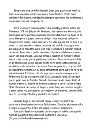 Historia de la vida de un niño