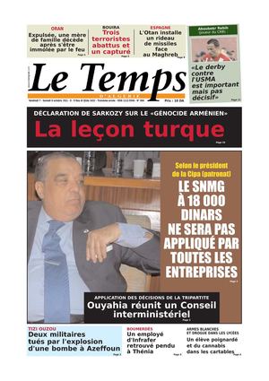 Le Temps d'Algérie Edition du Samedi 8 Octobre 2011