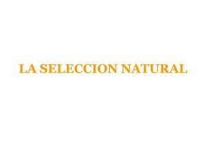 La Seleccion Natural