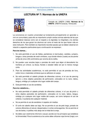 Normas de la UNEFA