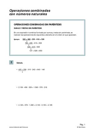 Operaciones combinadas