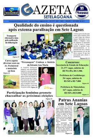 Gazeta Setelagoana impresso (outubro / 2011)