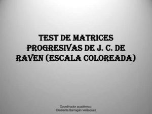Test de Matrices Progresivas