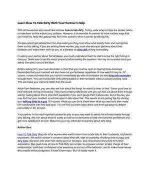 Calaméo - Learn How To Talk Dirty With Your Partner’s Help