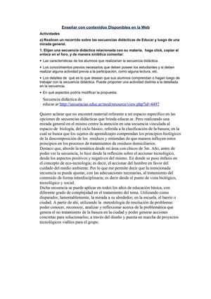 Enseñar con los contenidos disponibles en la Web