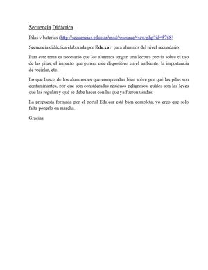 Secuencia Didáctica