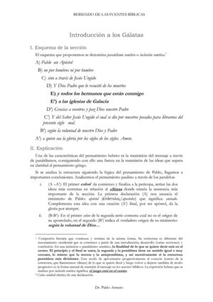 Introducción a los Gálatas I