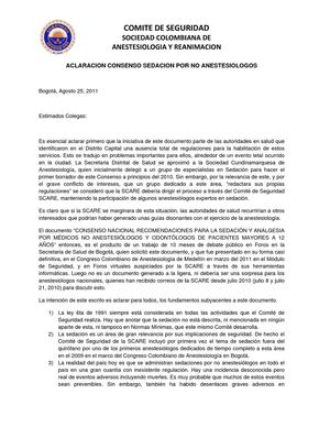 ACLARACION CONSENSO DE SEDACION 