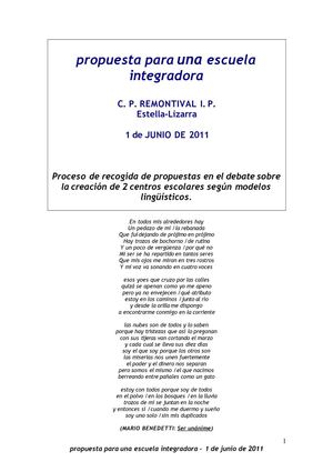 remontival - propuesta para una escuela integradora