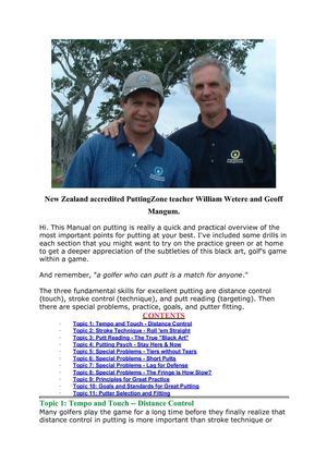 How to Putt using the Putting Zone Method