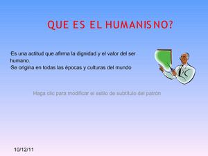 EL HUMANISMO
