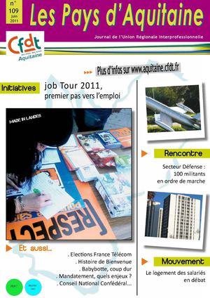 CFDT Les Pays d'Aquitaine n°109 juin 2011