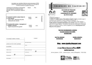 Planning activité de proximité vacances de Toussaint 2011 SJPALBY