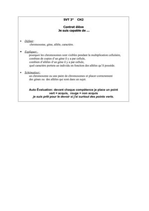 contrat: châpitre 2 de SVT 3° Maupas