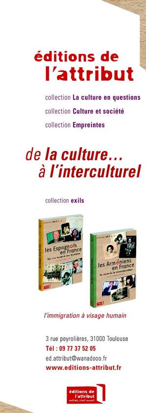 Catalogue des éditions de l'attribut