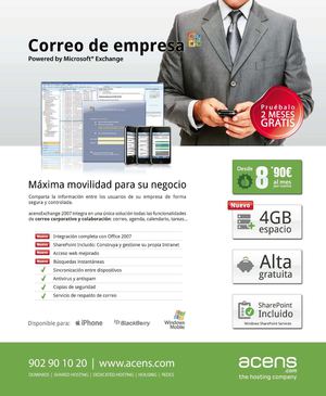 2011 acens correo de empresa Exchange 4GB (anuncio)