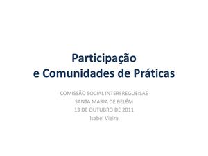RA CSIF Belém Xavier - Participação