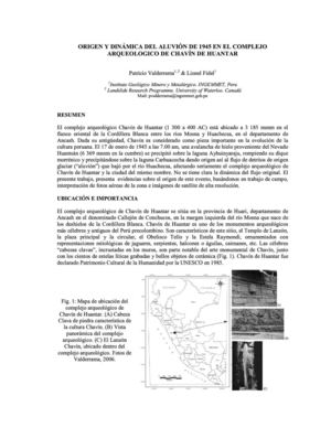 ORIGEN Y DINÁMICA DEL ALUVIÓN DE 1945 EN EL COMPLEJO ARQUEOLÓGICO DE CHAVIN DE HUANTAR