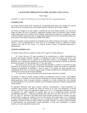 LAS FUENTES TERMALES EN EL PERU_ESTADO Y USO ACTUAL