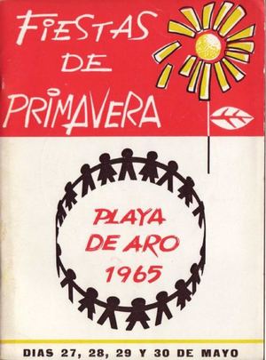 PROGRAMA FIESTAS DE PRIMAVERA 1965 PLAYA DE ARO
