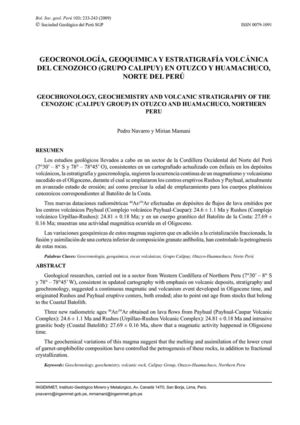 GEOCRONOLOGÍA, GEOQUIMICA Y ESTRATIGRAFÍA VOLCÁNICA