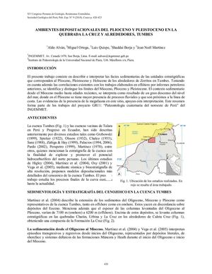 AMBIENTES DEPOSITACIONALES DEL PLIOCENO Y PLEISTOCENO EN LA