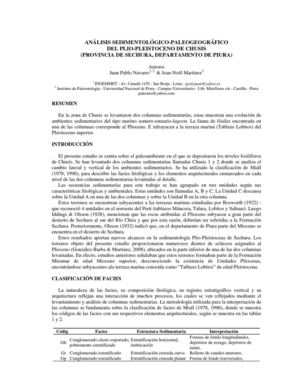 ANÁLISIS SEDIMENTOLÓGICO-PALEOGEOGRÁFICO