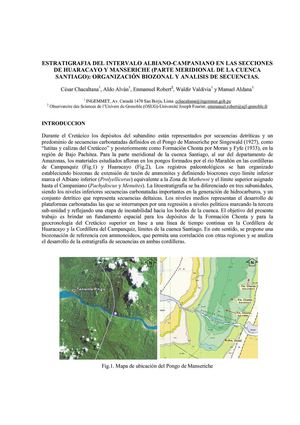 ESTRATIGRAFIA DEL INTERVALO ALBIANO-CAMPANIANO EN LAS SECCIONES