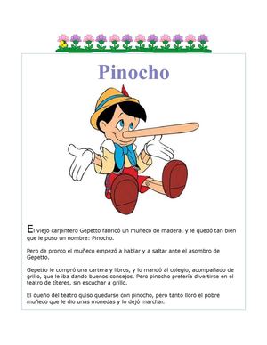 Cuento Infantil "PINOCHO"