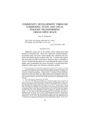 Community Development Through Gardening: Transforming Urban Open Space