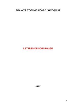 LETTRES DE SOIE ROUGE
