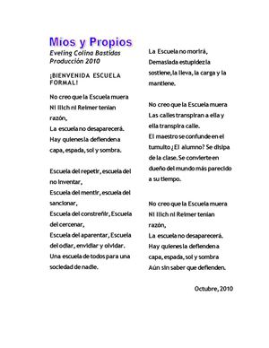 MIOS  Y PROPIOS  (POEMAS  Y REFLEXIONES)