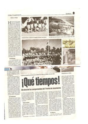 50 aniversario campamentos del Frente de Juventudes