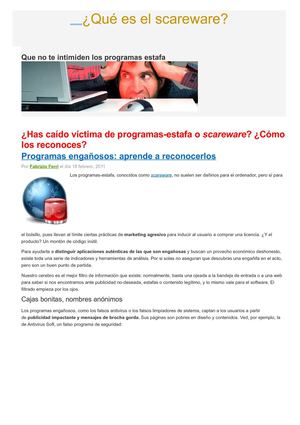 INTERNET ¿Qué es el scareware? 