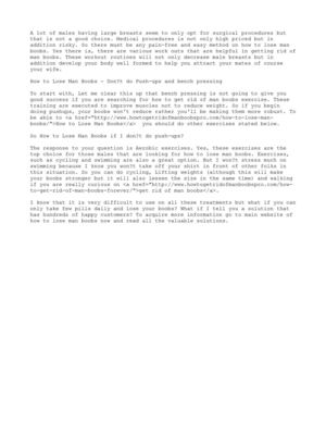 How to Lose Man Boobs - Is Surgery Good ?