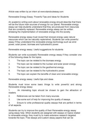 solar energy essay