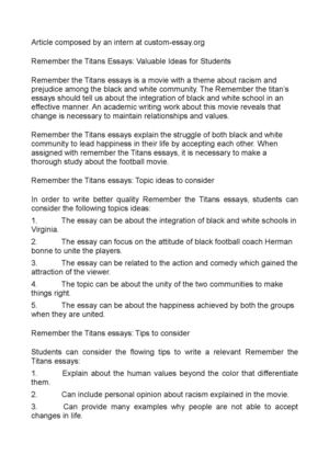 Essays On Waiting For Godot Remember The Titans Essays Valuable Ideas For Students English Is My Second Language Essay also Essay Writing Blogs Calamo Remember The Titans Essays Valuable Ideas For Students Expository Essay Characteristics