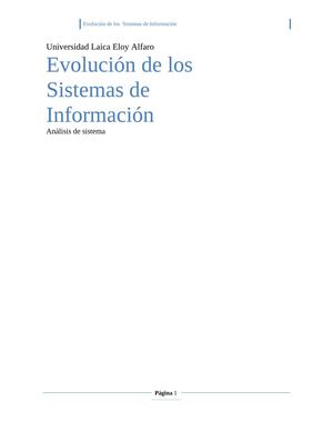 evolucion de  los sistema  de  informacion 