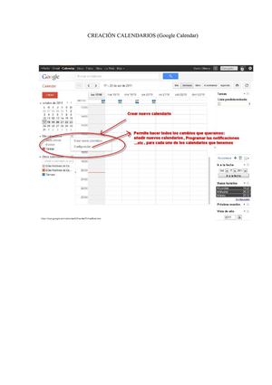 Crear calendario google