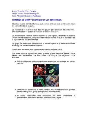 Biología I, Obj. 3 y 4