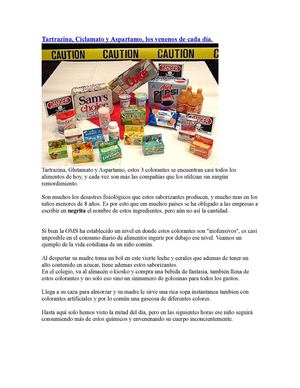 Tartrazina - Aspartame