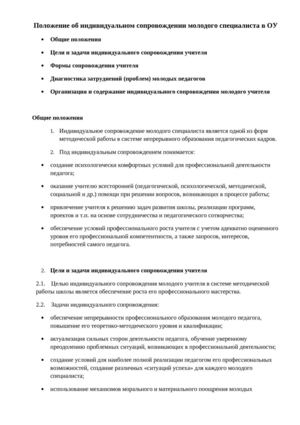 индивидуальное сопровождение