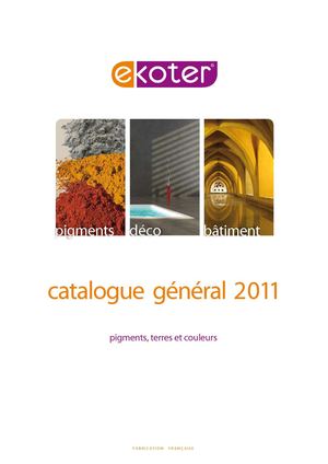 Catalogue Enduit et peinture écologique Ekoter