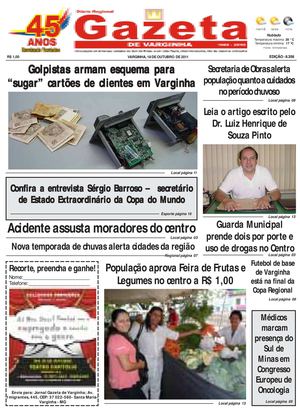 Jornal Gazeta de varginha 18/10/2011