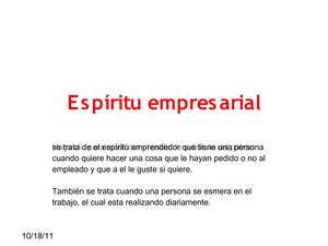 espiritu empresarial