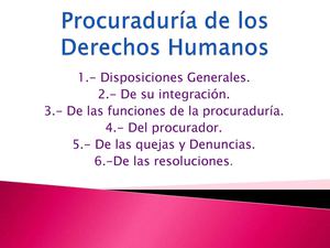procuraduría de los derechos humanos