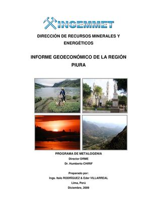 A6494 Informe Técnico POI GE33 2010 Geoeconómico de la Región Piura Rodriguez
