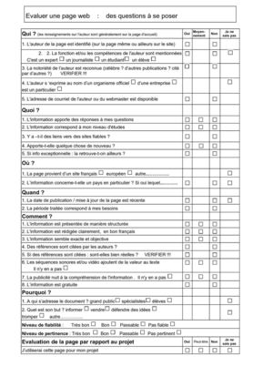Evaluer une page web : des questions à se poser